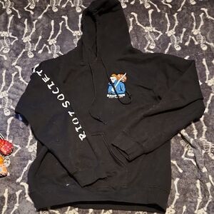 Riot Society Black Hoodie with Graphic Design